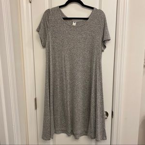 Old Navy Grey Knit Sleeved Dress